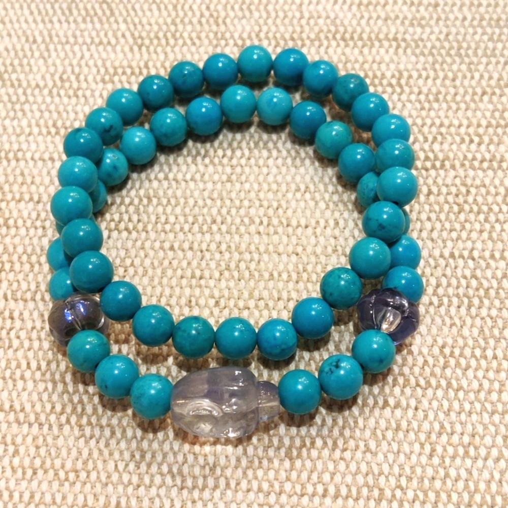 Turquoise Beaded Bracelet Set